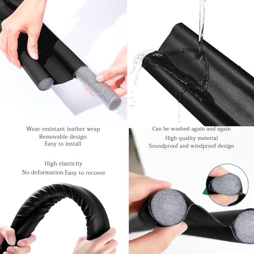 2Pcs Double Door Draft Stopper 37 Inch Soundproof Windproof