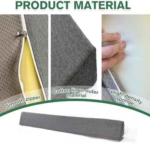 2 Pack Sliding Door Draft Blocker Stopper for Patio Sunroom Double Doors