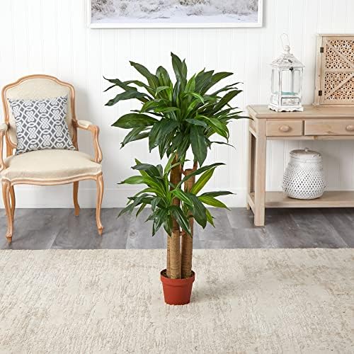 Nearly Natural 4ft Corn Stalk Dracaena Silk Plant