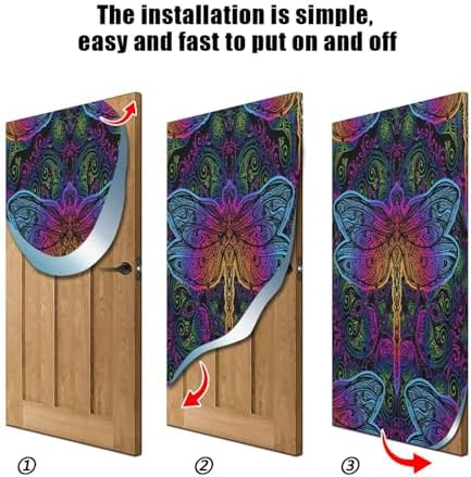 Susiyo Vintage Dragonfly Halloween Door Cover