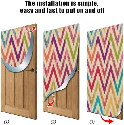 Susiyo Multicolored Chevron Halloween Door Cover