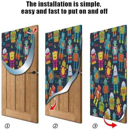 Susiyo Cute Cartoon Robot Halloween Door Cover
