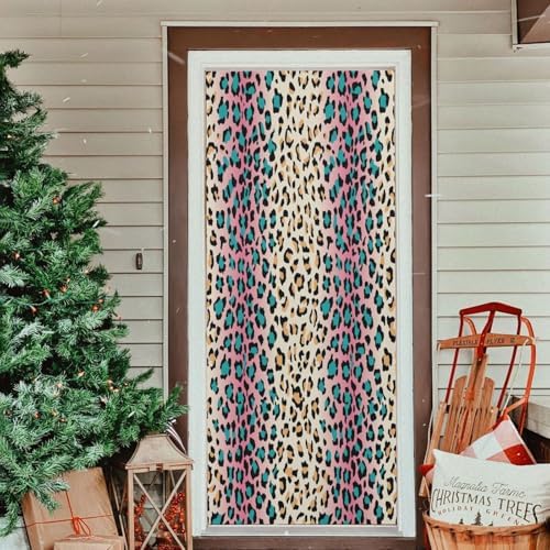 Susiyo Leopard Skin Halloween Door Cover 32x79 in