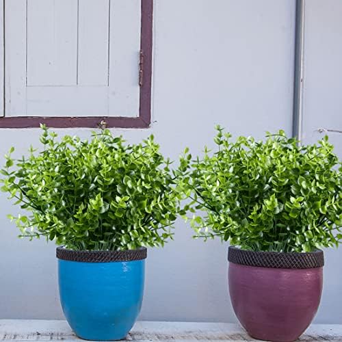 JOYGAR Artificial Eucalyptus Plant Set 8 Bundles