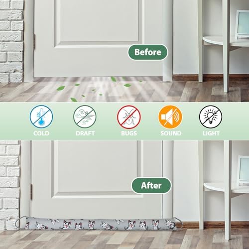 Sanferge Weighted Door Draft Stopper 2 Pack