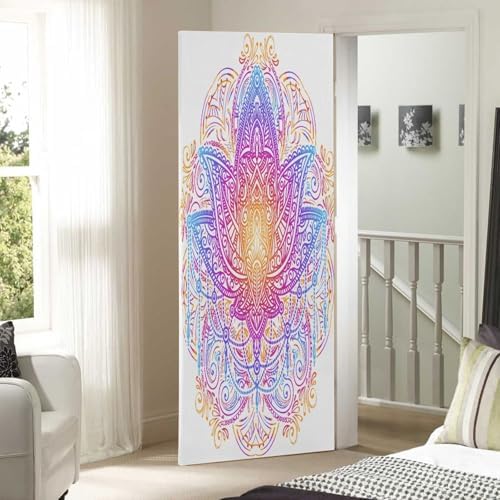 Susiyo Purple Lotus Halloween Door Cover 32x79 in