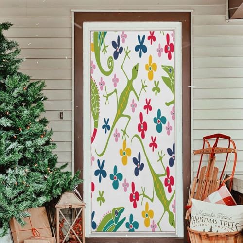 Susiyo Leaves Reptiles Halloween Door Cover