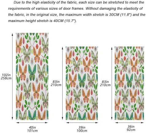 Susiyo Green Butterflies Halloween Door Cover Stretch Fabric 32x79 in