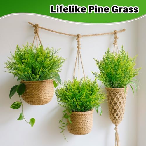 6PCS Outdoor Faux Plants - Artificial Ferns Decorations