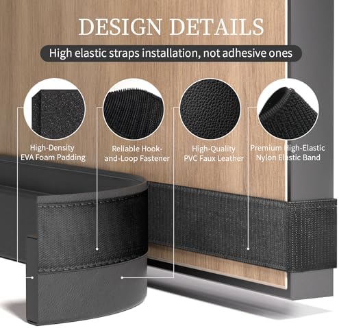 JUJIBL Door Draft Stopper 36 Inch Black