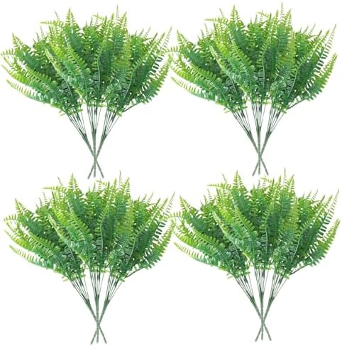 12 Bundle Artificial Ferns for Outdoor Decor
