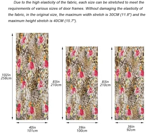 Susiyo Colorful Leopard Door Cover 32x79 in