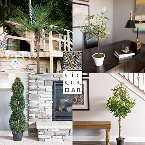 Vickerman 4 Feet Artificial Capensia Bush in Rattan Basket