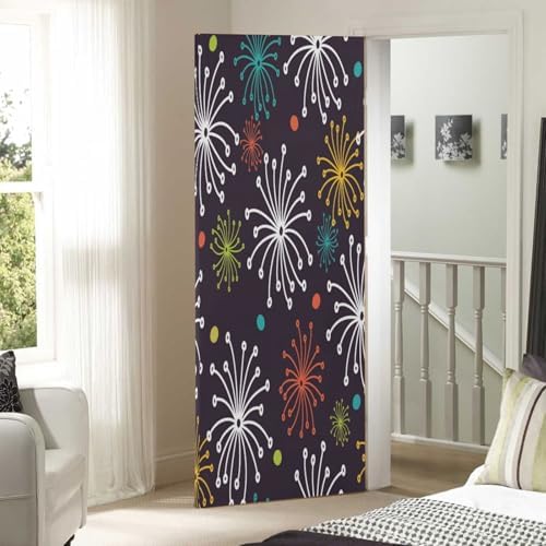 Susiyo Endless Floral Halloween Door Cover Stretch Fabric