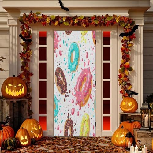 Susiyo Cute Donut Halloween Door Cover 32x79 in