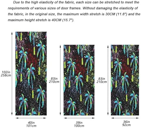 Susiyo Multicolored Palm Trees Halloween Door Cover
