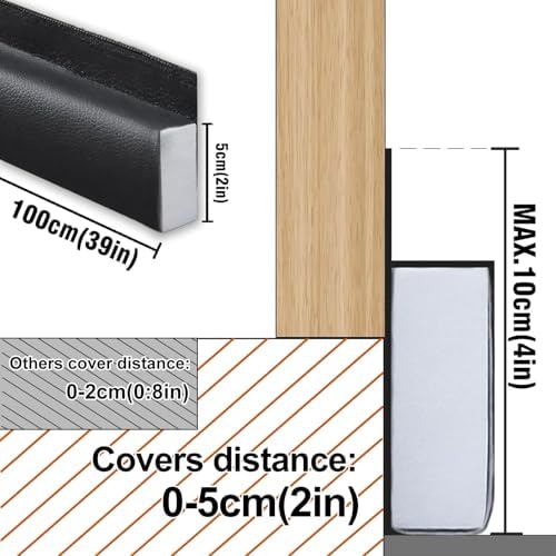 BKSAI Under Door Draft Stopper 39 Inches No Adhesive