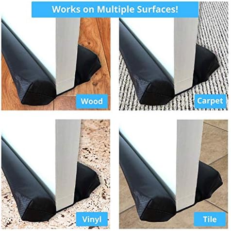 OO Living Under Door Draft Stopper Blocker 2 Inch Foam Tubes Black