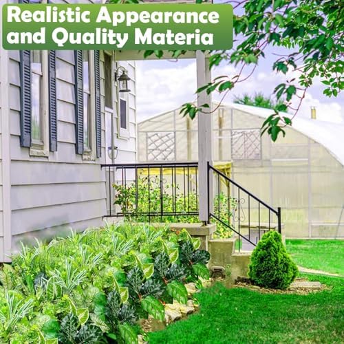 Ronyila Artificial Boxwood Plants 15Bundle UV Resistant Fake Eucalyptus Shrubs for Outdoor Decor