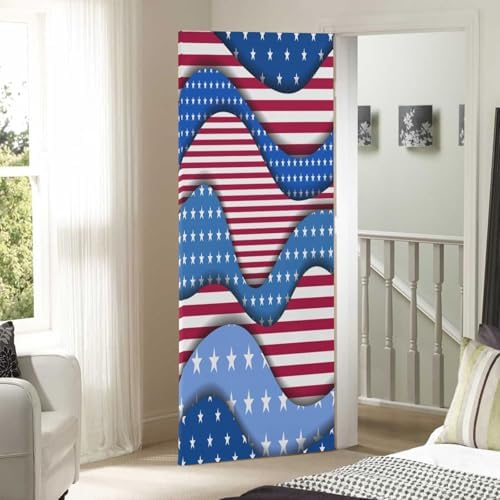 Susiyo Blue Patchwork Layered Halloween Door Decoration