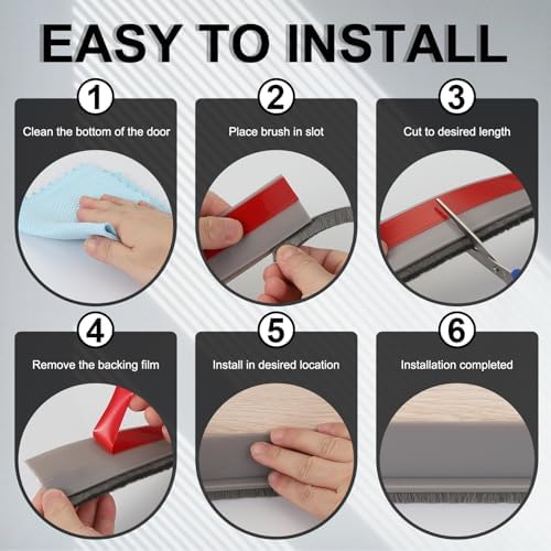 Uxcell 1 Pc Door Bottom Sweep 39 x 1 Inch Adhesive Draft Stopper