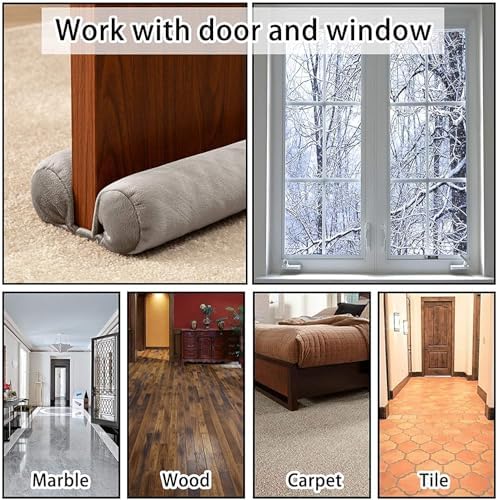 DreamQuil Twin Door Draft Stopper with Velcro