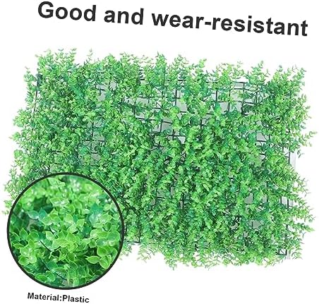BESPORTBLE Artificial Plant Wall Decor Panel for Indoor Outdoor Privacy Greenery Fence and Room Decor