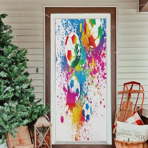 Susiyo Colorful Football Halloween Door Cover