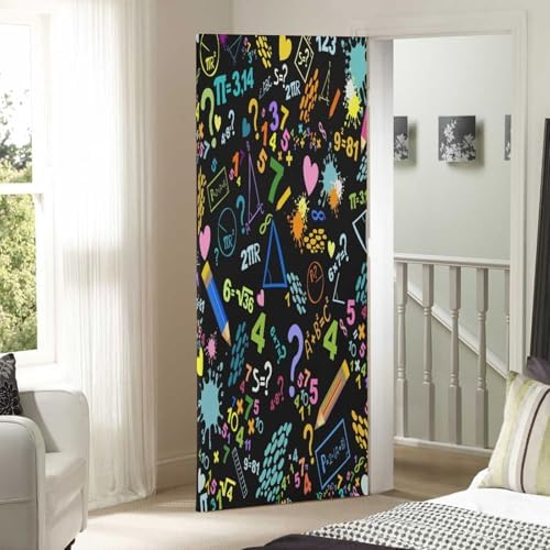 Susiyo Mathematics Concepts Halloween Door Cover Stretch Fabric 32x79 in