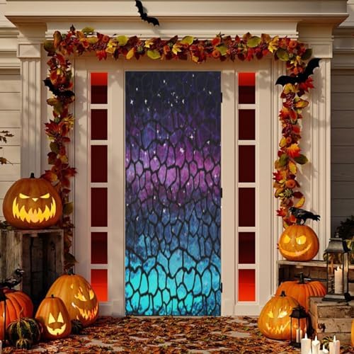 Susiyo Dark Giraffe Halloween Door Cover - 32x79 in Stretch Fabric Backdrop
