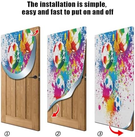 Susiyo Colorful Football Halloween Door Cover