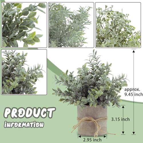 4Pcs Small Artificial Plants for Shelf Decor Indoor