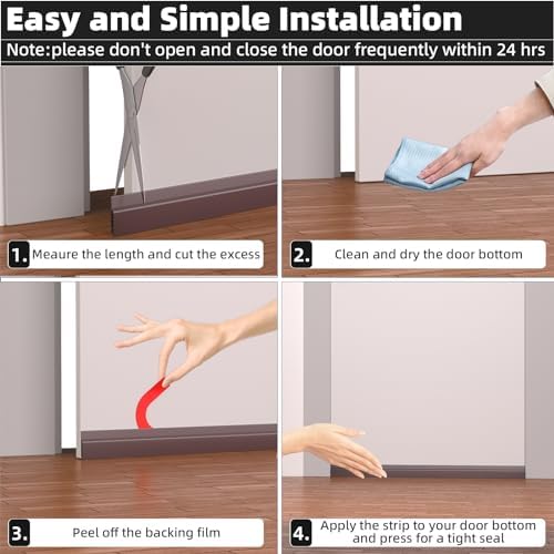 ESUFEIR 78 Inch Under Door Draft Stopper