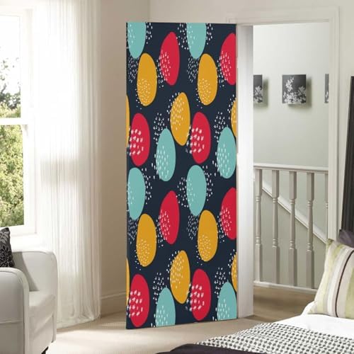 Susiyo Colorful Halloween Door Cover 32x79 in 1