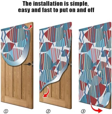 Susiyo Colorful Geometric Fish Halloween Door Cover