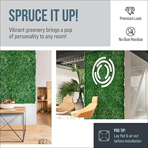 Creative Space Artificial Grass Wall Panels 12 PCS Wedding Backdrop Boxwood Privacy Screen
