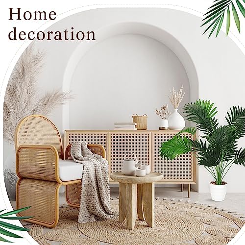 Tigeen 10 Pcs Artificial Palm Leaves Tree 33 Inch Tall