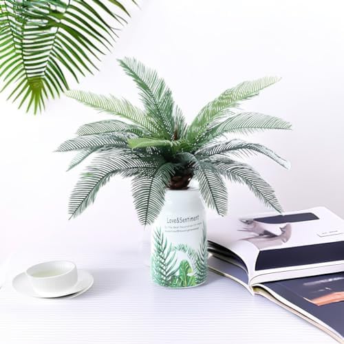 19 Inch Artificial Palm Leaf Bush for Decor