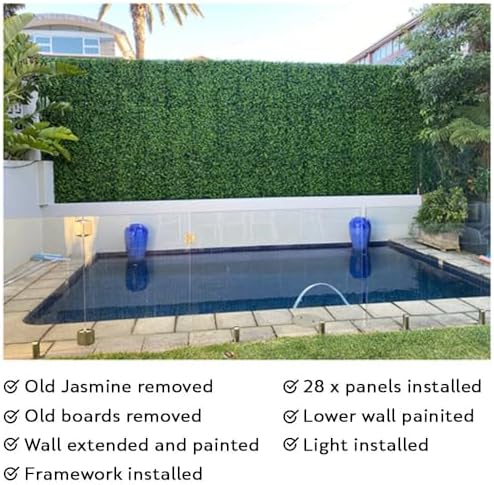 Jasmine Green Leaf Artificial Wall Panels 40x40 Inches