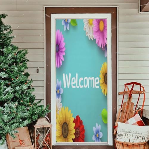 Susiyo Spring Flowers Red Halloween Door Cover