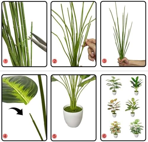 Ozizley Artificial Palm Tree Faux Silk Plant