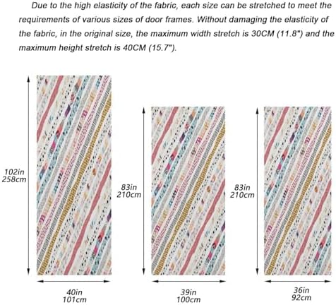 Susiyo Multicolored Abstract Halloween Door Cover 32x79 in