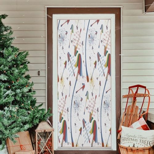 Susiyo Magic Mushrooms Christmas Door Cover Decoration 32x79 in