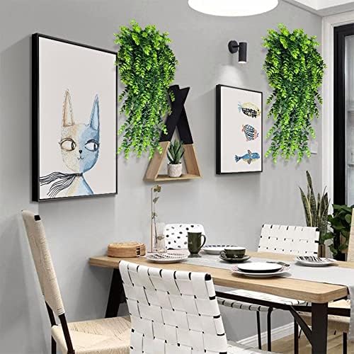 4 Pack Artificial Eucalyptus Hanging Plants for Home and Wedding Decor