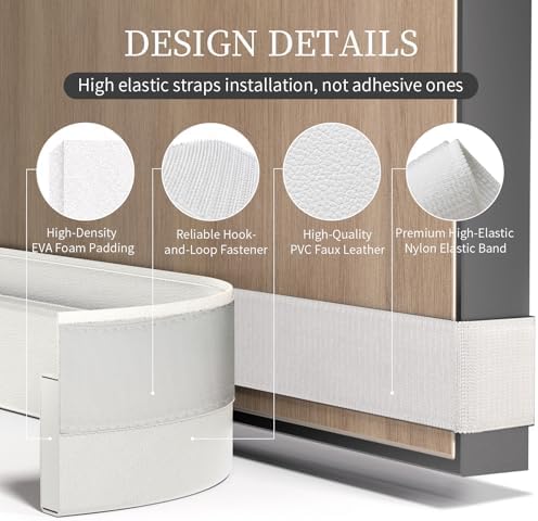 JUJIBL Door Draft Stopper 32 Inch White