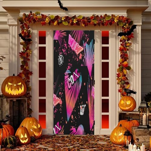 Susiyo Girlish Halloween Door Cover 32x79 in