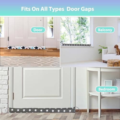 SANFERGE Weighted Door Draft Stopper 2 Pack 36 Inch