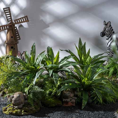 4 Pcs Artificial Dracaena Greenery Stems for Home Decor
