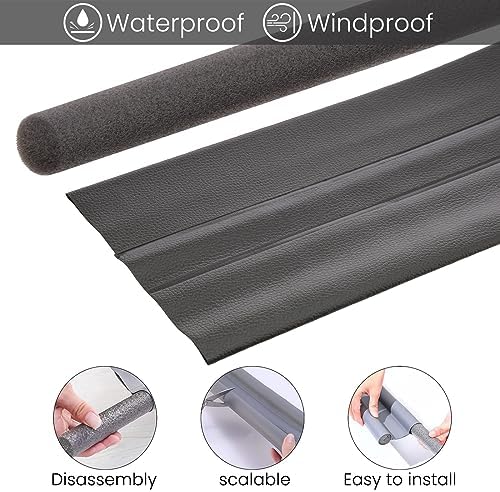 Adjustable Under Door Draft Blocker 37 Inch Gray