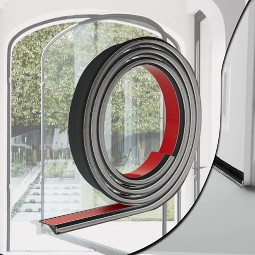 Door Draft Stopper with Brush 39 Black